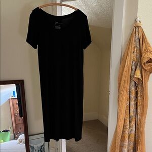 Storq Black Midi maternity Dress